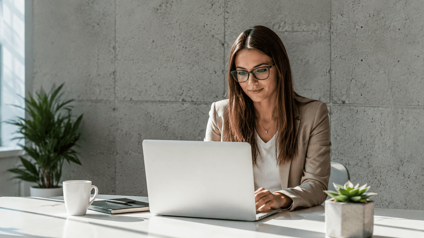 Business owner managing payments on a laptop